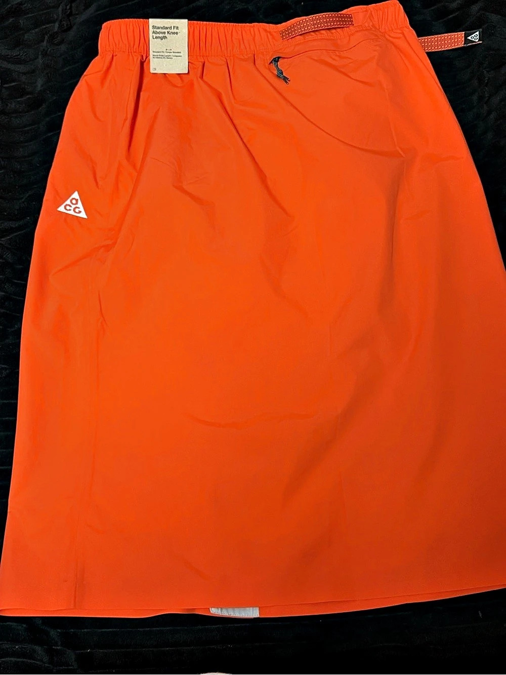 Nike ACG COVER OVER Nylon Athletic Shorts in Orange SMALL NWT